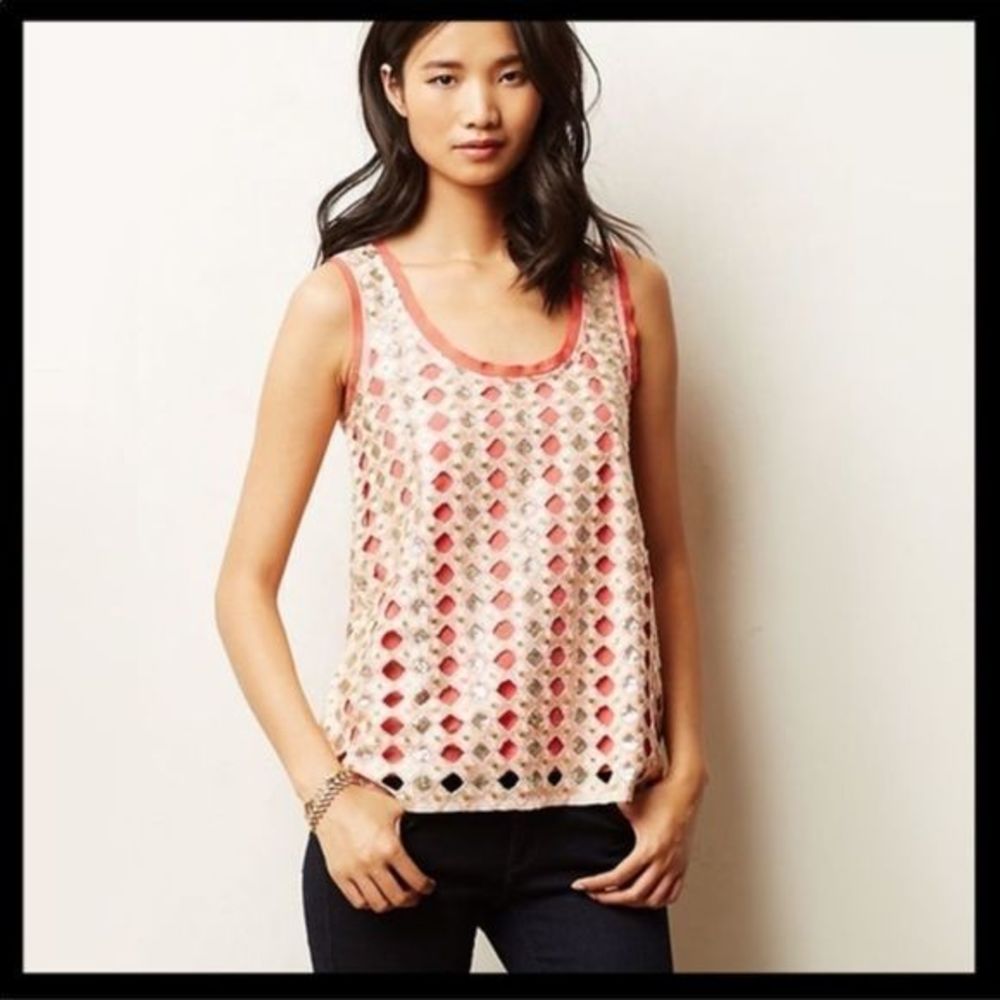 Deletta sforza sequined tank top Size L